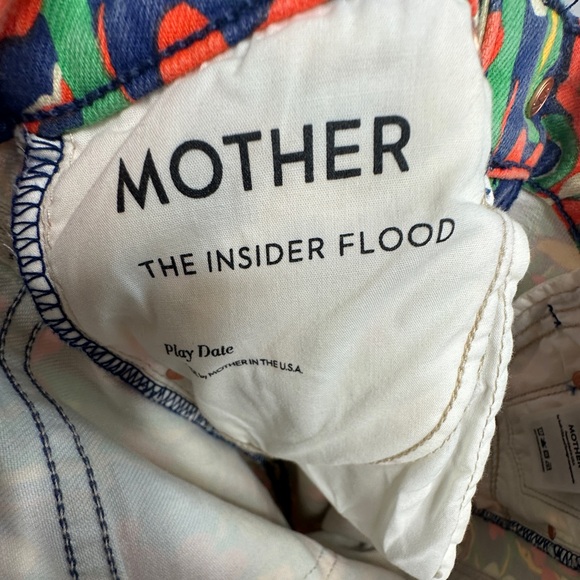 Mother Jeans The Insider Flood Cosmic Bloom Funky Multicolor NWT Size 26 - Picture 16 of 16